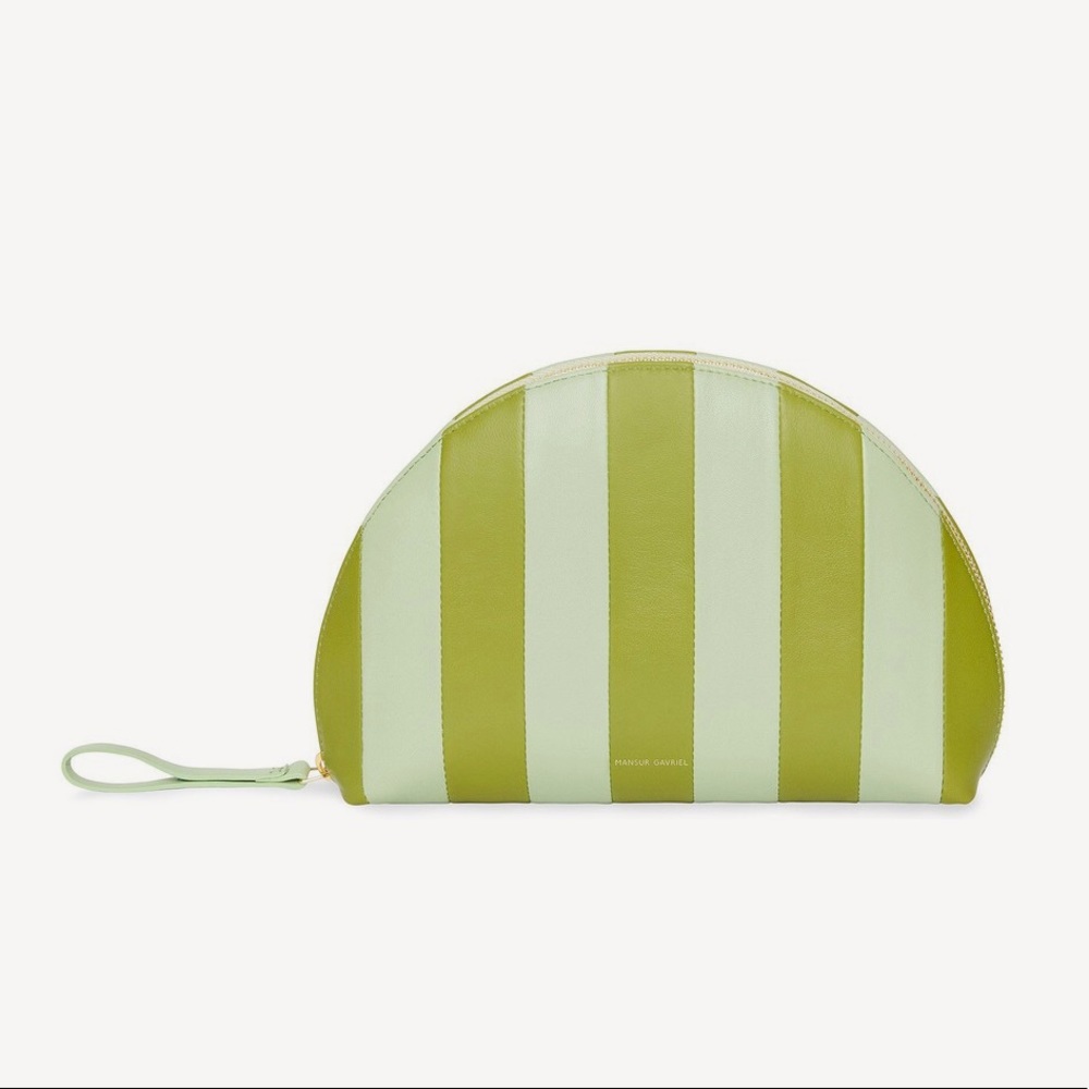 Mansur Gavriel Striped Lamb Mini Moon Clutch